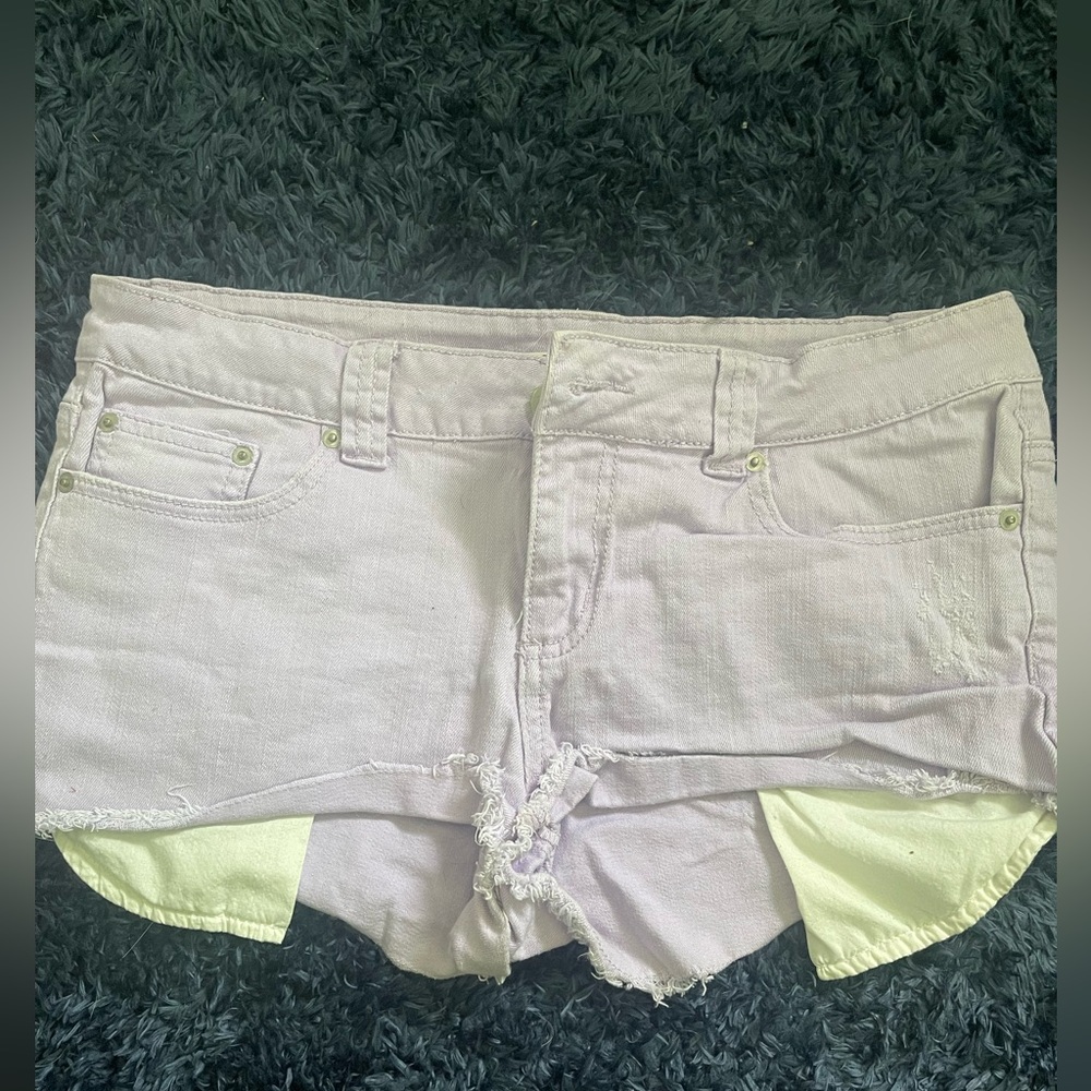 Light purple Jean short shorts